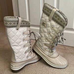 SOREL winter boots white fair aisle size 8